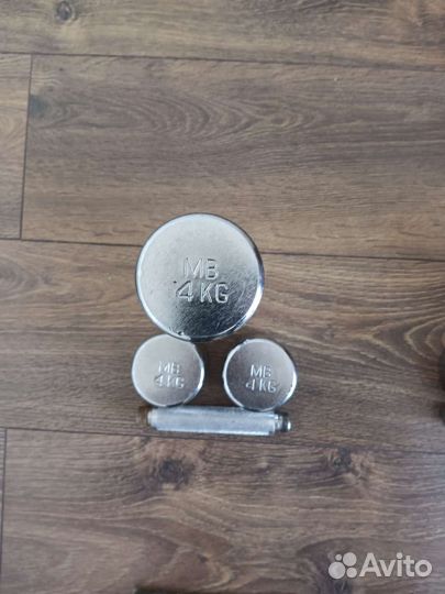 Гантели разборные хромированные MB Barbell