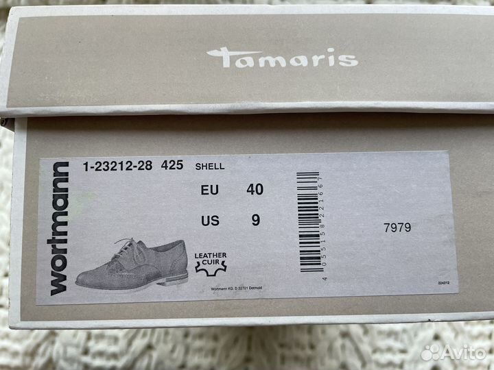 Женские полуботинки Tamaris 40р-р