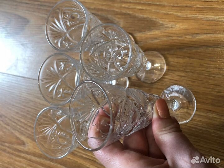 Набор рюмок хрусталь 5 штук