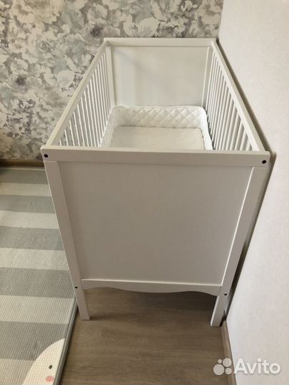 Детская кроватка ikea+матрас 60*120