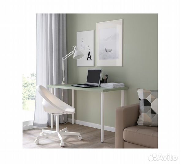 Письменный стол светло-зелен 140x60 Икеа Лагкаптен