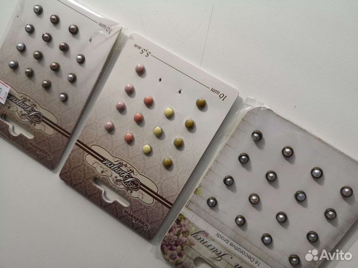 Скрепки, анкеры, брадс, металлические украшения