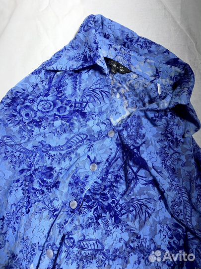 Винтажная кружевная блузка оверсайз