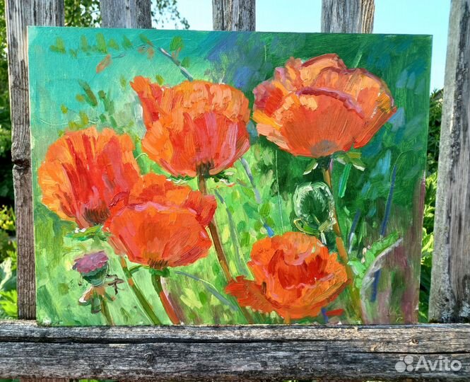 Картина маслом цветы