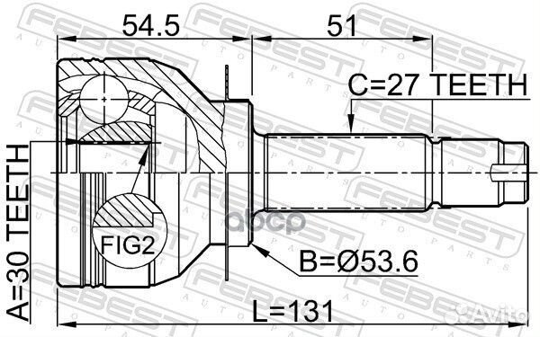 ШРУС subaru legacy -09 нар