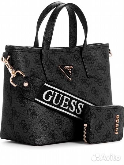 Сумка Guess Latona mini тоут с брелоком