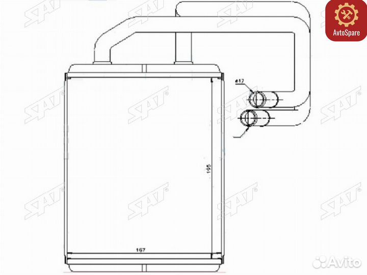 Радиатор отопителя салона KIA cerato 04-09