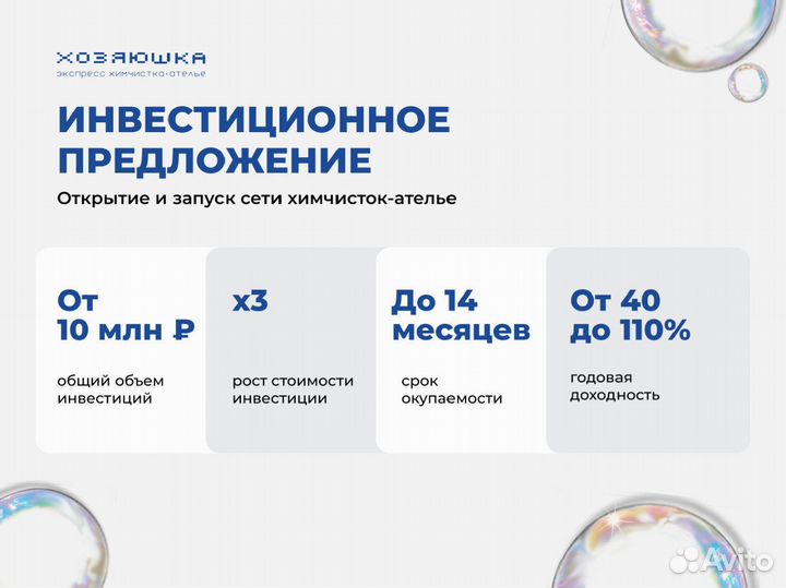 Ищем партнеров / Инвесторов / Химчистка