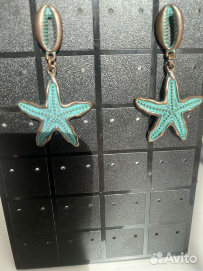 Серьги в форме морской звезды