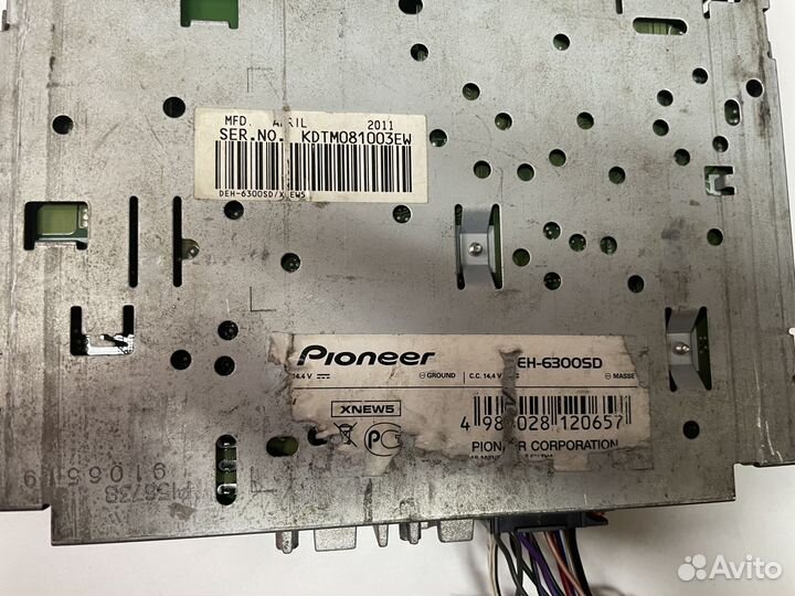 Автомагнитола pioneer deh 6300sd