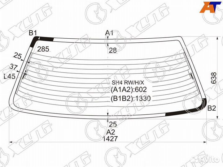 Стекло заднее Honda Civic EF