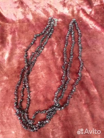 Бусы гранатовые камень гранат СССР