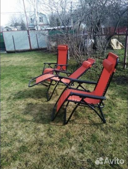Шезлонг для дачи складной усиленный