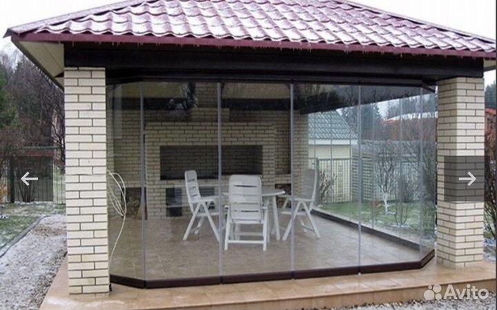 Остекление веранды террасы беседки