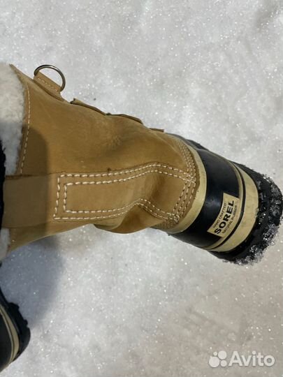 Sorel Caribou 38,5р сноубутсы кожа ботинки зимние