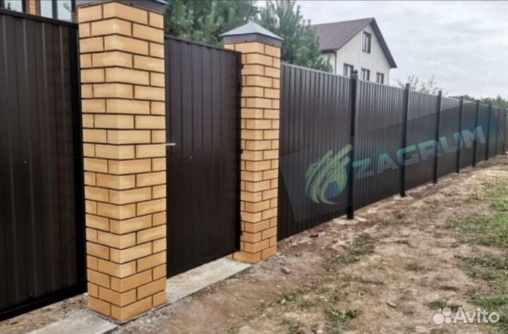 Откатные ворота под ключ,заборы,калитки