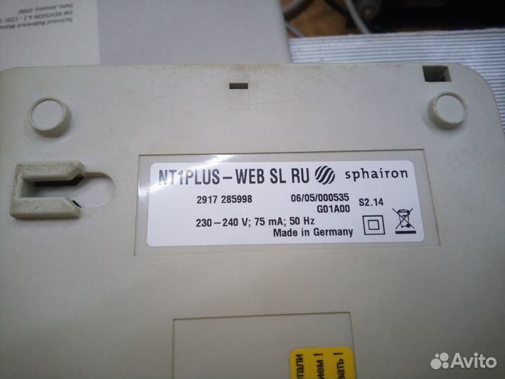 Сетевое окончание NT1plus-WEB SL RU sphairon