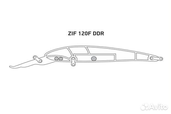 Воблер LureMax ZIF 120F DDR-017 19 г