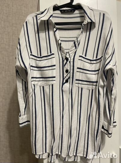 Рубашка zara лён