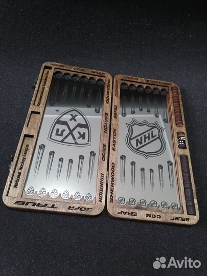 Нарды подарочные ручной сборки со стеклом