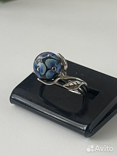 Серебряное кольцо troll beads, Pandora