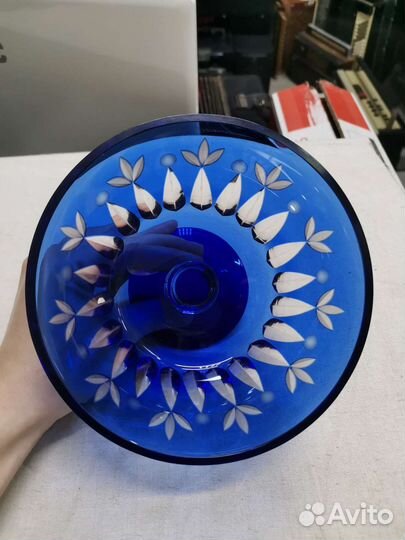 Вазочки Красное и синее цветное стекло СССР (Ч)