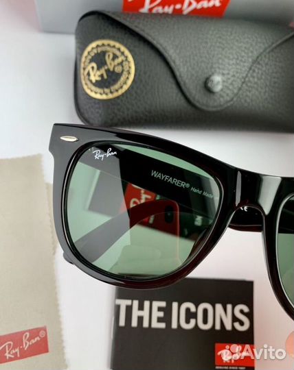 Солнцезащитные очки ray ban wafarer 54 зеленые