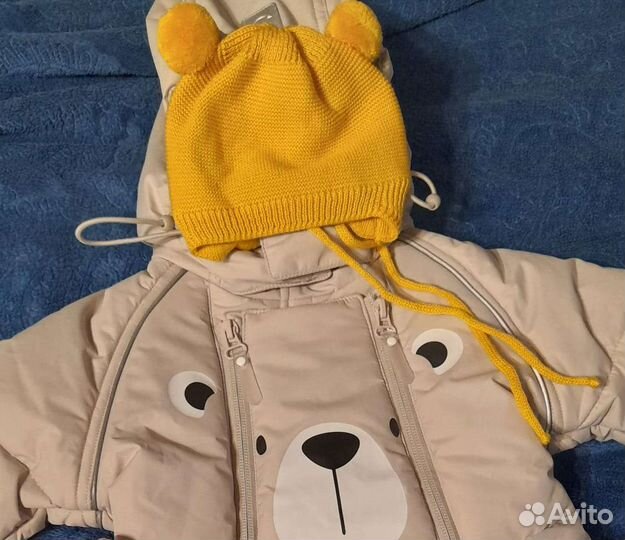 Демисезонная шапочка для новорожденных