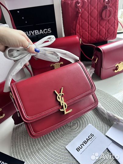 Сумка Celine, Ysl, CD красная натуральная клжа