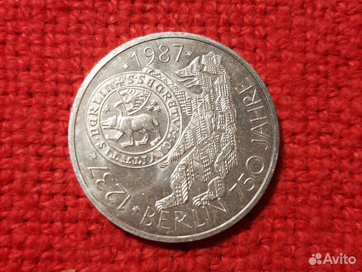 Монета/ Германия10 марок /1987 год. Серебро