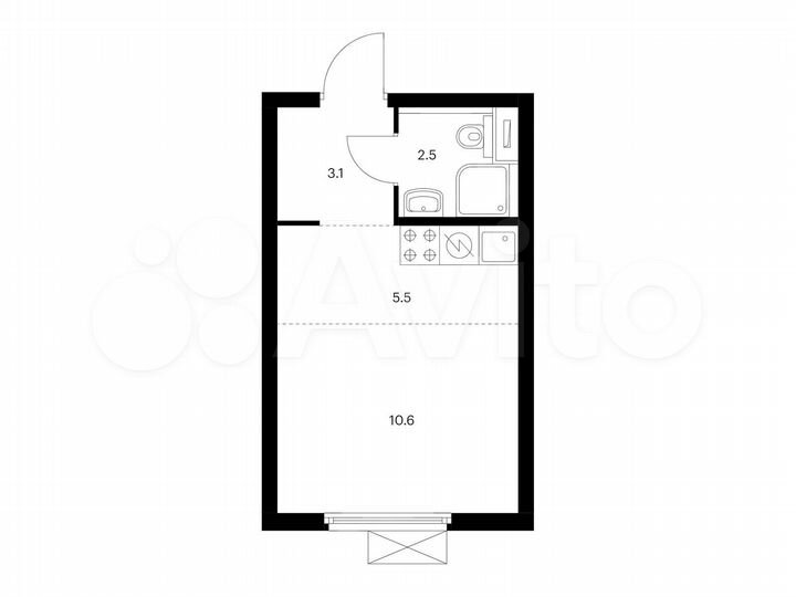Квартира-студия, 21,7 м², 14/28 эт.
