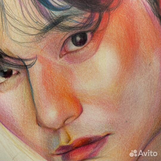 Портрет цветными карандашами