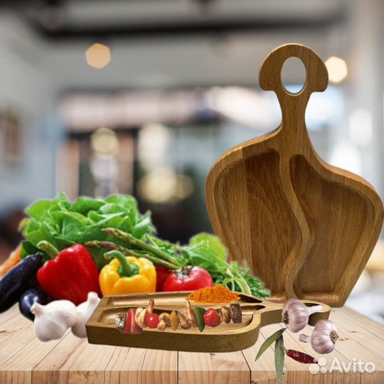 Разделочные доски деревянные из бука с выборкой