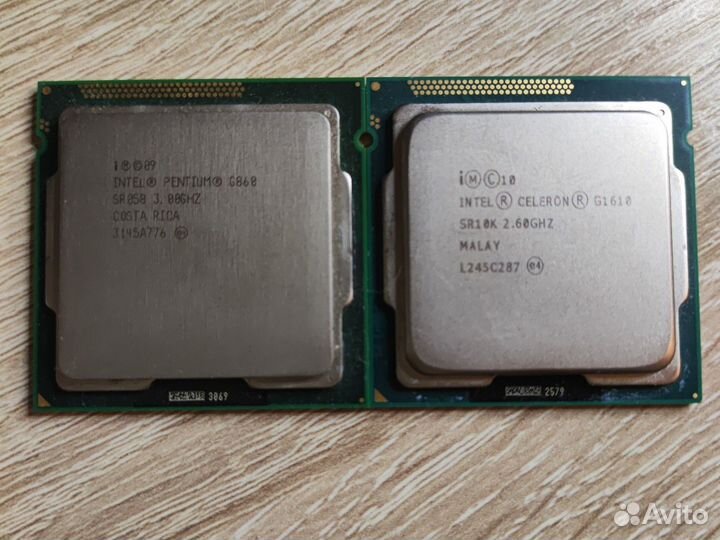 Процессоры intel pentium g860 и celeron g1610