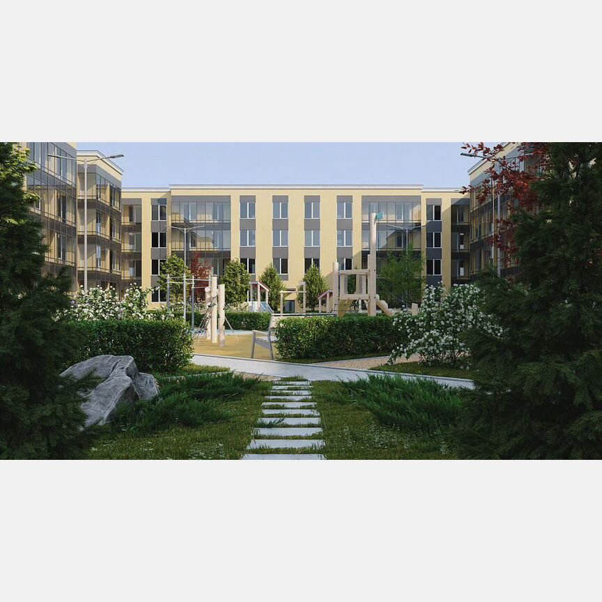 2-к. квартира, 59,4 м², 1/4 эт.