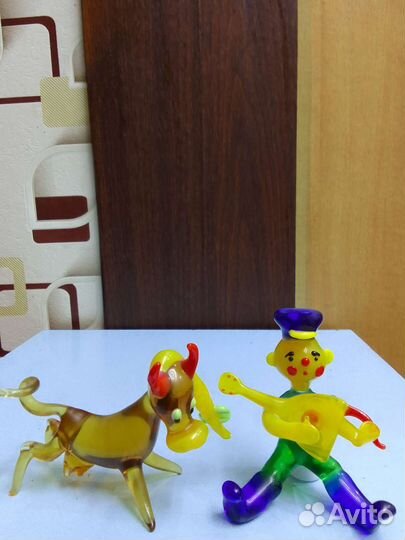 Фигурки СССР цветное стекло