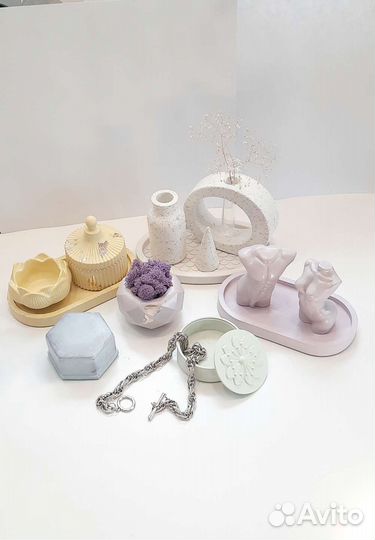 Мастер класс по гипсу, свечи, украшения