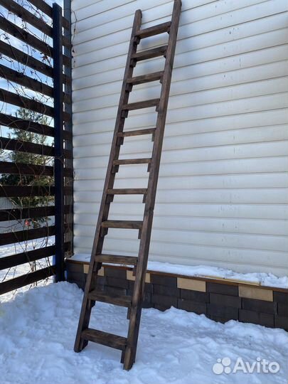 Лестница приставная и мини-стремянка деревянные