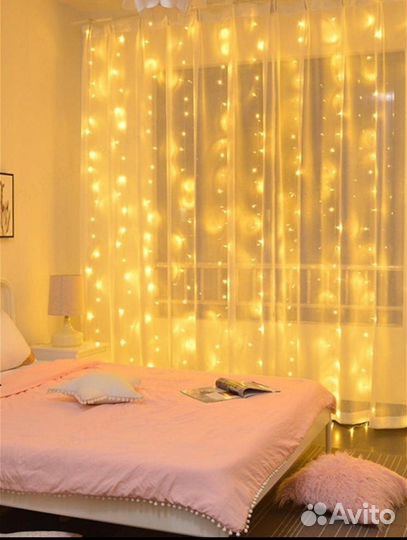 Гирлянда-роса 3 х 3 м, штора