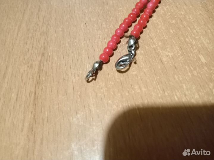 Бусы и браслет коралловый комплект