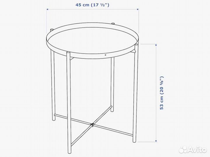 Стол-поднос IKEA гладом