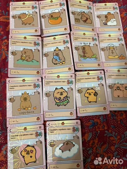 Карты капибары аниме набор