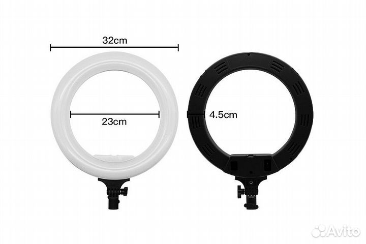 Кольцевая светодиодная лампа 32 см. без штатива