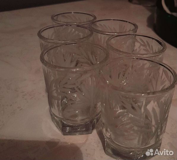 Стопки новые хрусталь 6 шт