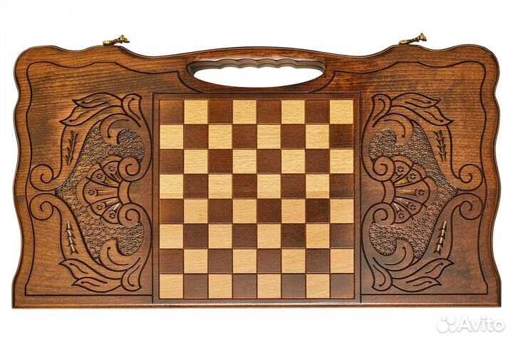 Нарды и шашки резные Самсон 61 х 62 см бук Армения 62713