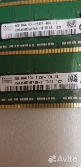 16гб DDR4 4 по 4 серверная