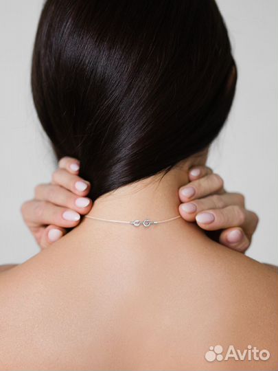 Леска на шею размер 45 серебро 925 проба