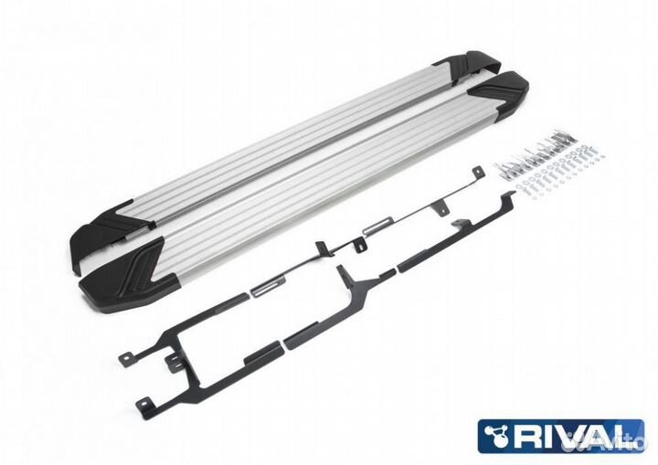 Пороги-подножки Volkswagen Touareg 2010-2018 Silve