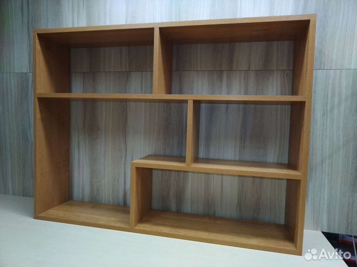 Полка настенная книжная ольха