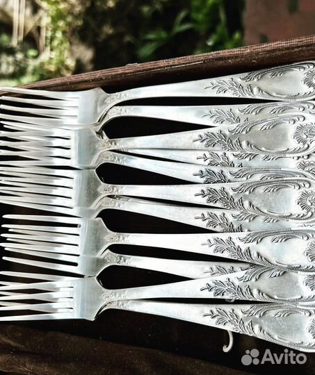 Мельхиоровые 12 вилок новые Зиш Классик столовые